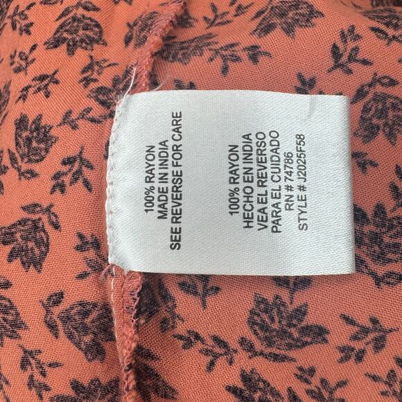 Patrons of Peace XS Adrian puff sleeve midi hi-low dress pink and black floral - Picture 15 of 15